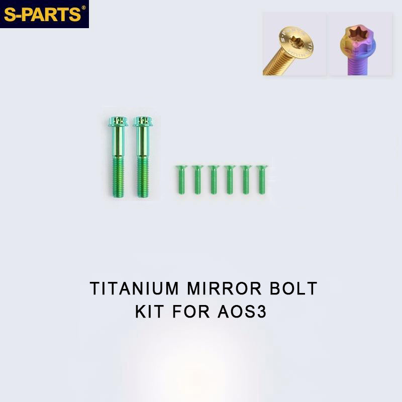 Titanium Mirror Bolt Kit for TANAX AOS4 / AOS3 – Handlebar Mount Screws for Motorcycle Modification