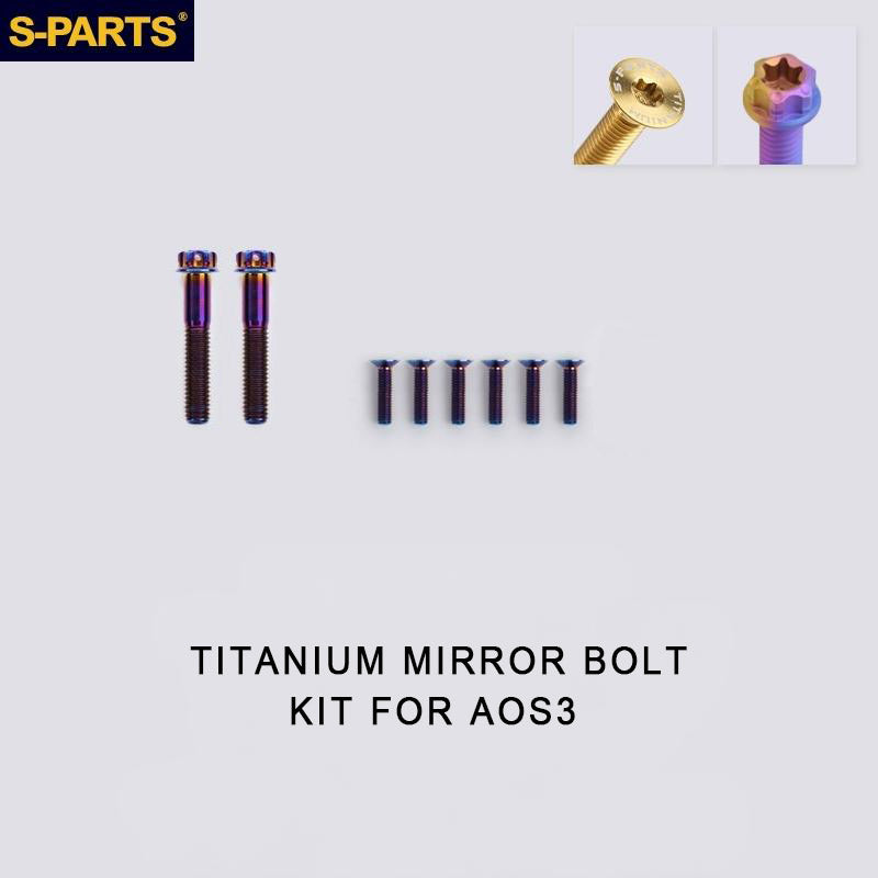 Titanium Mirror Bolt Kit for TANAX AOS4 / AOS3 – Handlebar Mount Screws for Motorcycle Modification