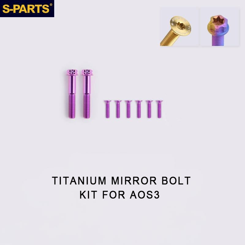 Titanium Mirror Bolt Kit for TANAX AOS4 / AOS3 – Handlebar Mount Screws for Motorcycle Modification