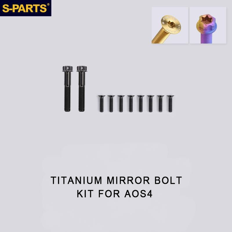 Titanium Mirror Bolt Kit for TANAX AOS4 / AOS3 – Handlebar Mount Screws for Motorcycle Modification