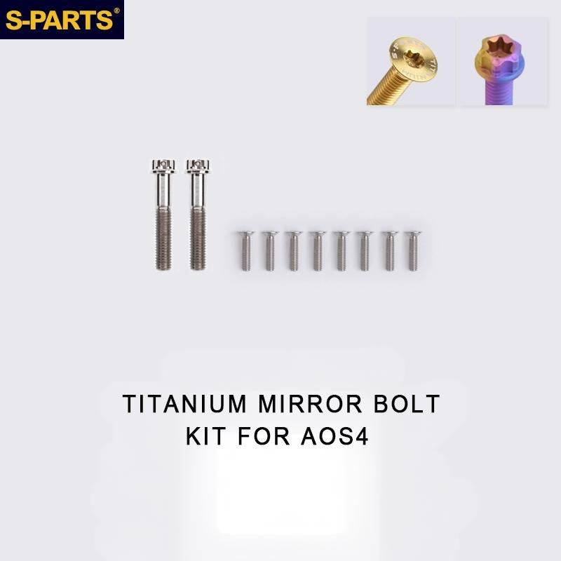 Titanium Mirror Bolt Kit for TANAX AOS4 / AOS3 – Handlebar Mount Screws for Motorcycle Modification