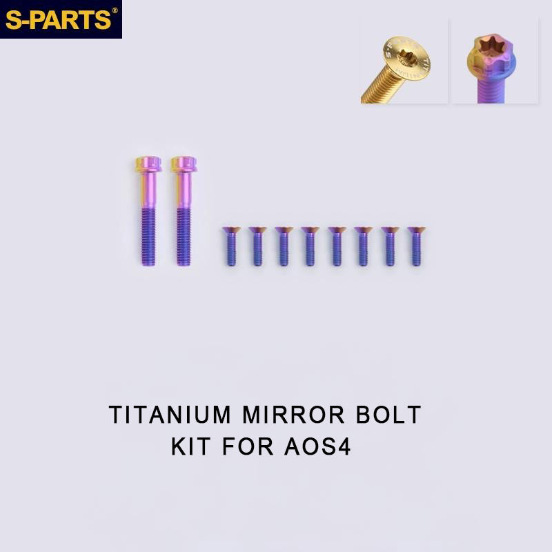 Titanium Mirror Bolt Kit for TANAX AOS4 / AOS3 – Handlebar Mount Screws for Motorcycle Modification