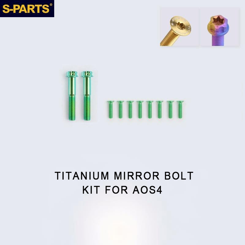 Titanium Mirror Bolt Kit for TANAX AOS4 / AOS3 – Handlebar Mount Screws for Motorcycle Modification