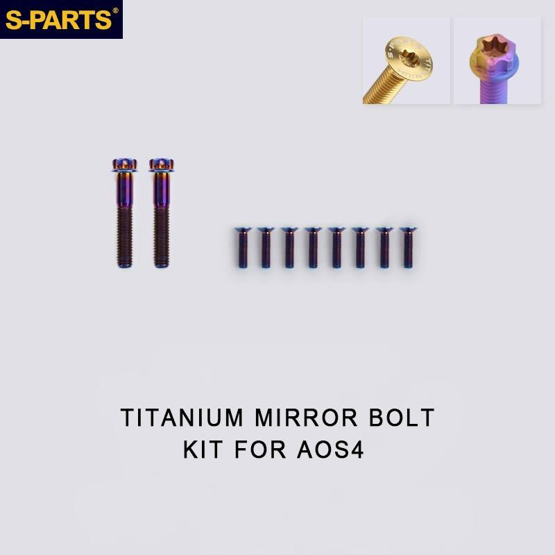 Titanium Mirror Bolt Kit for TANAX AOS4 / AOS3 – Handlebar Mount Screws for Motorcycle Modification