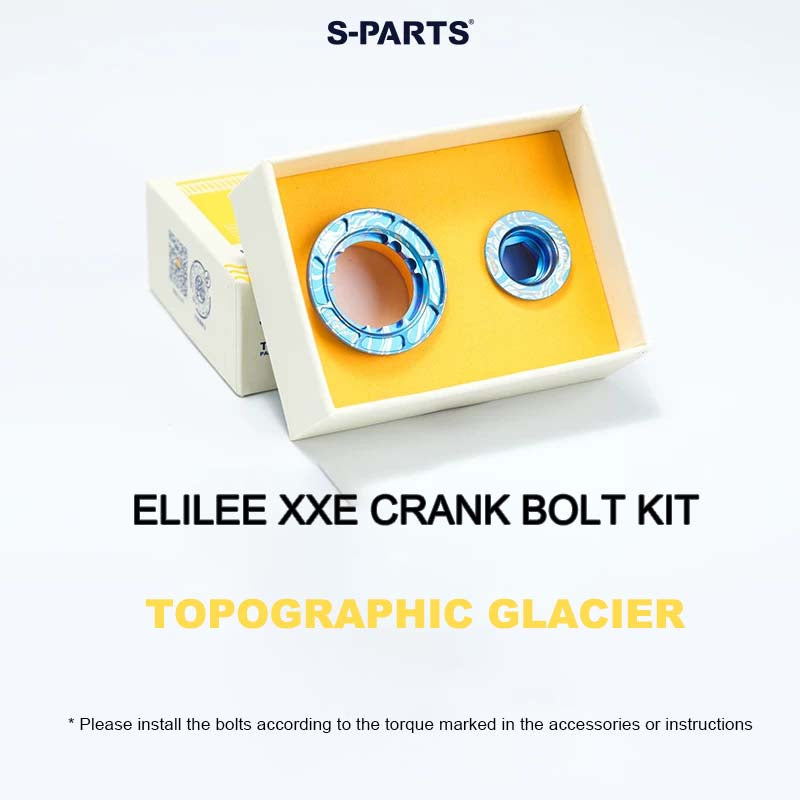 Titanium Crank Preload Bolt & Self-Extracting Cap Kit for ELILEE XXE | Ultra-Light Upgrade