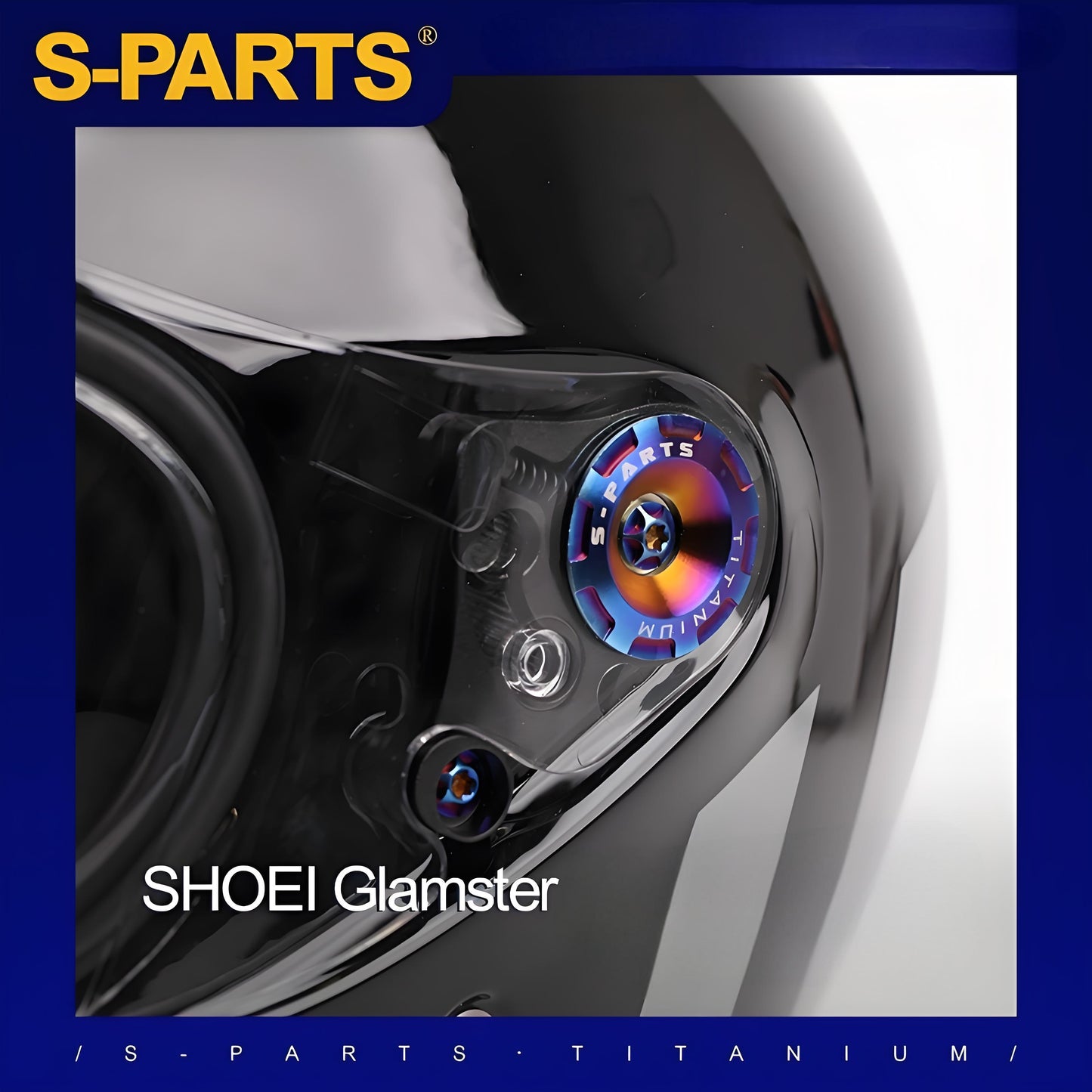 Titanium Visor Pivot Washer & Bolts Kit for SHOEI Glamster Helmet