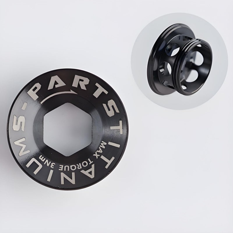 Titanium Crank Arm Fixing Bolt & Cap for Shimano XT / Ultegra / Dura-Ace