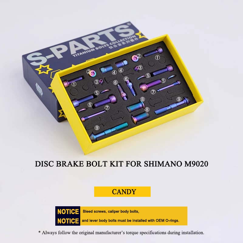 Titanium Disc Brake Bolt Kit for Shimano M9020 MTB Brake System