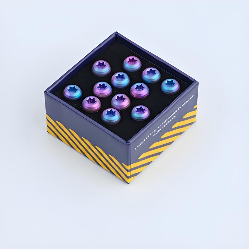 M5x10mm Titanium Bolts Set for MTB Disc Brake Rotors – 12pcs