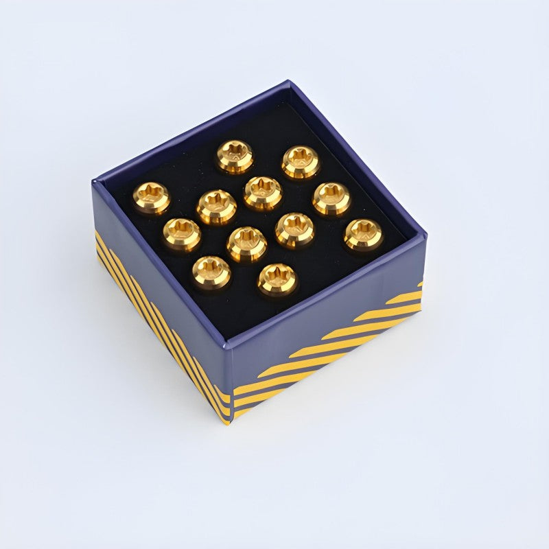 M5x10mm Titanium Bolts Set for MTB Disc Brake Rotors – 12pcs