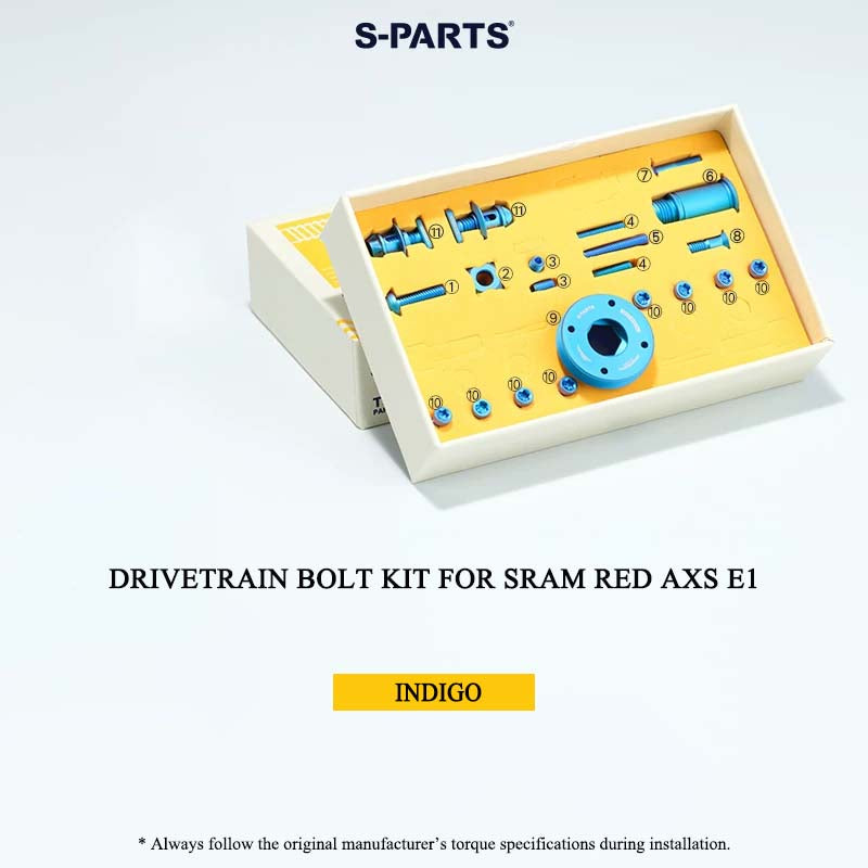 Titanium Drivetrain Bolt Kit for SRAM RED AXS E1 Derailleur | 21pcs Shifting System Hardware Upgrade Set