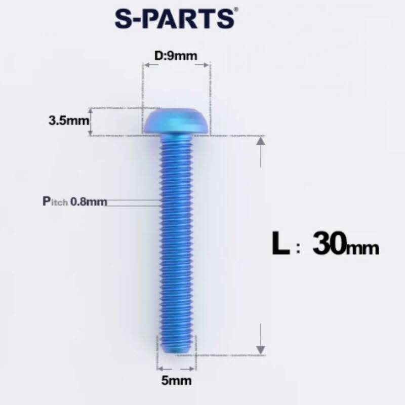 M5x8-34mm Titanium Disc Bolts Button Head Bolts for Water Bottle Cage