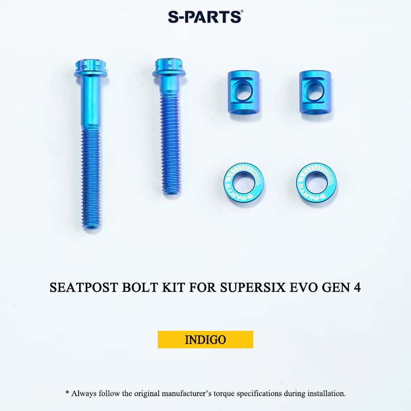 3D Printed Titanium Seatpost Saddle Clamp Kit, Two-Bolt, for Cannondale SuperSix EVO Gen 5