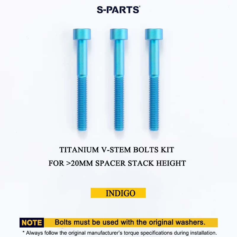 Cervélo S5 2025 Titanium V-Stem Bolts Kit – Grade 5 Ti-6Al-4V Head Tube Attachment Hardware (3PCS)