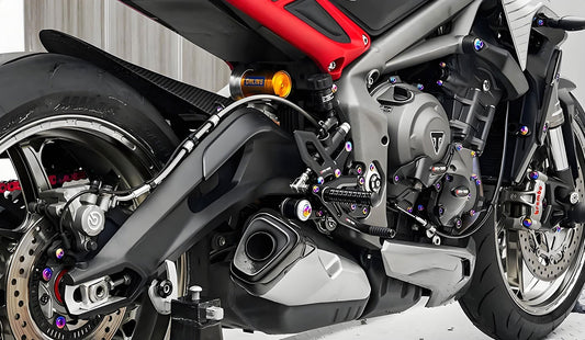 S-PARTS Titanium Bolts for Triumph Street Triple 765RS: Lightweight Strength, Precision Fit