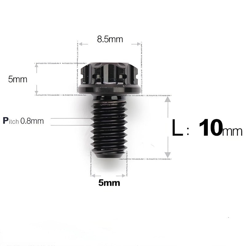 M5 X L6 8 12 30MM Titanium Bolts For Motorcycle