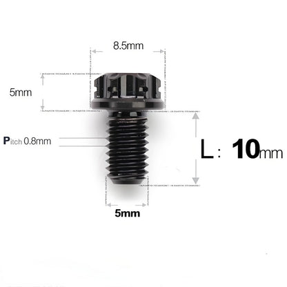 M5 X L6 8 12 30MM Titanium Bolts For Motorcycle