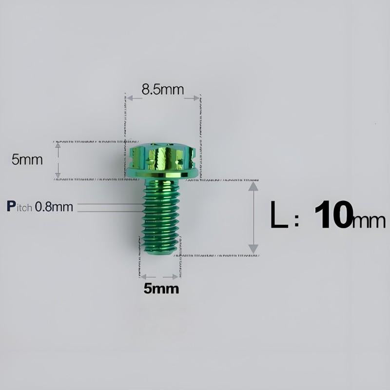 M5 X L6 8 12 30MM Titanium Bolts For Motorcycle