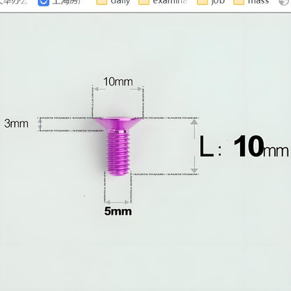 M5x8-30MM Titanium Flat Head Bolts for Road Bike Seatpost Clamp