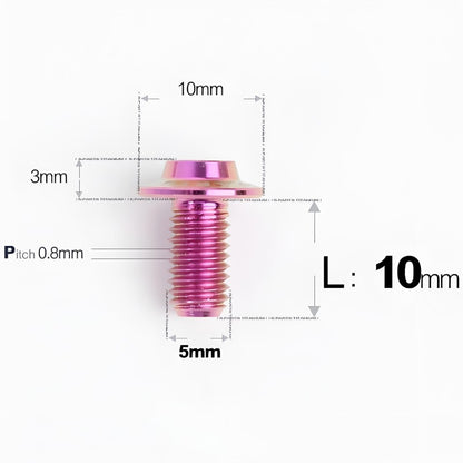 M5x6-30mm Titanium Bolts for E-bike & Motorcycle - D10mm