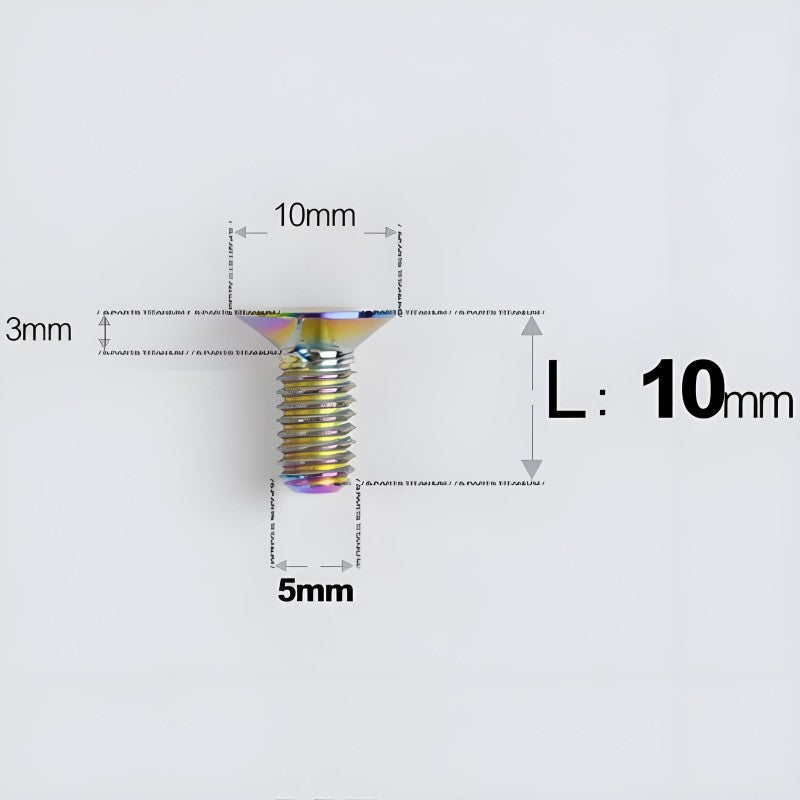 M5x8-30MM Titanium Flat Head Bolts for Road Bike Seatpost Clamp