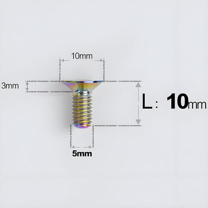 M5x8-30MM Titanium Flat Head Bolts for Road Bike Seatpost Clamp