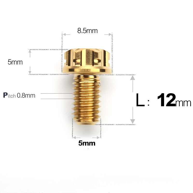 M5 X L6 8 12 30MM Titanium Bolts For Motorcycle