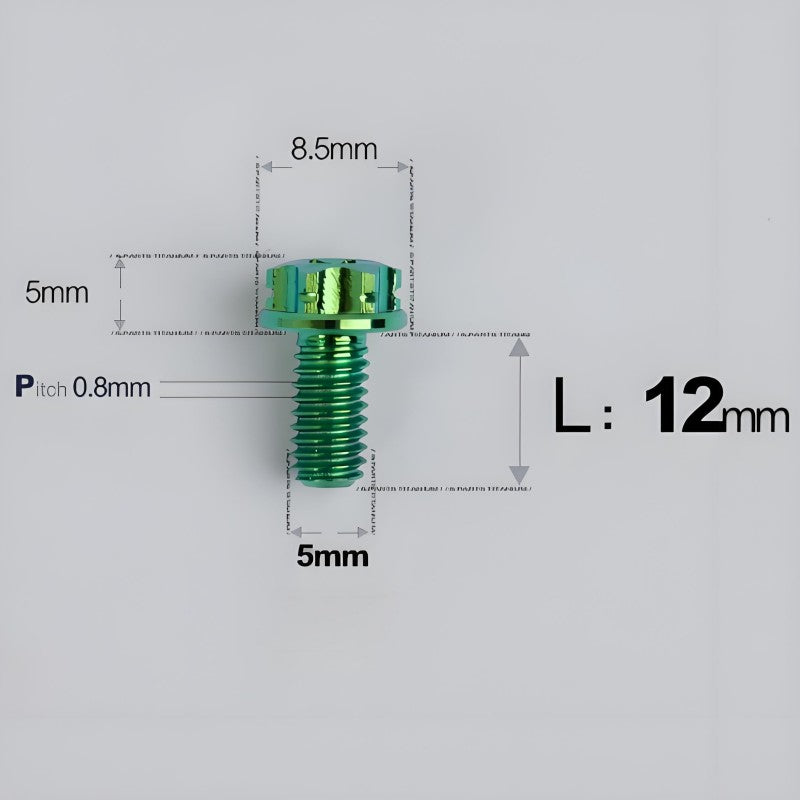M5 X L6 8 12 30MM Titanium Bolts For Motorcycle