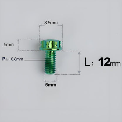 M5 X L6 8 12 30MM Titanium Bolts For Motorcycle