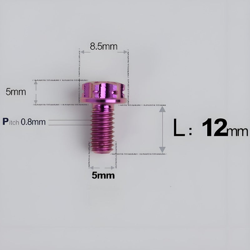 M5 X L6 8 12 30MM Titanium Bolts For Motorcycle