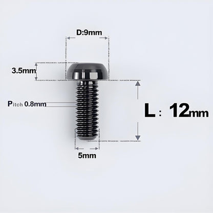 M5x8-34mm Titanium Disc Bolts Button Head Bolts for Water Bottle Cage