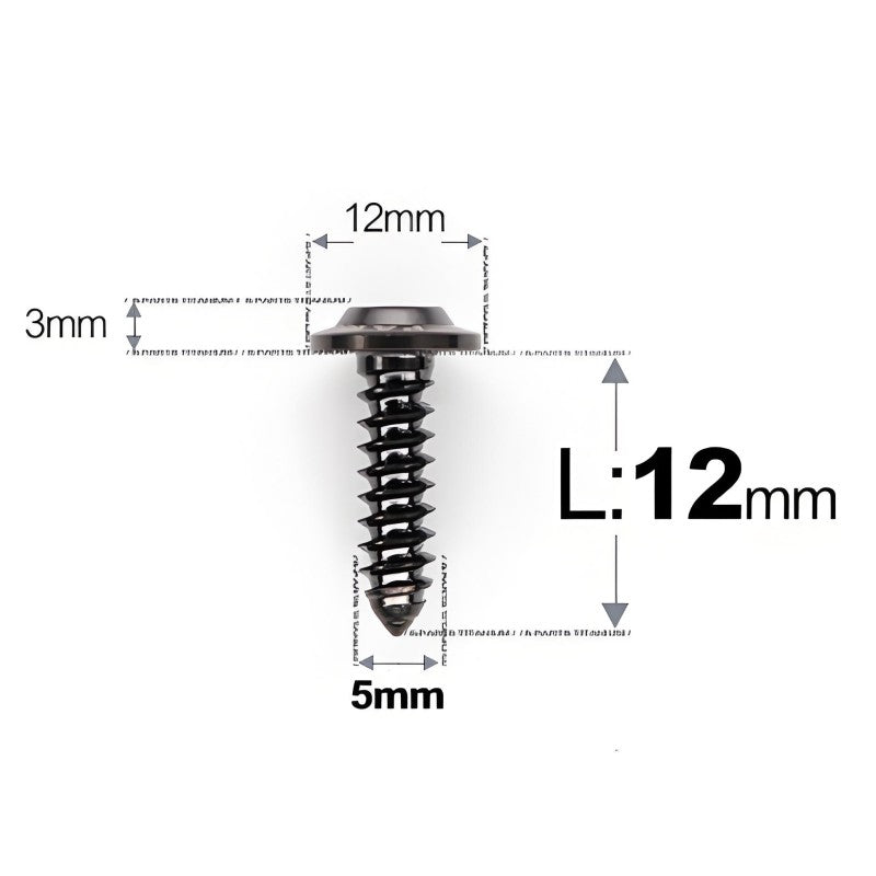 M5x12-25mm Titanium Screws For Electric Scooter & Motorcycle Body Panels-HD12
