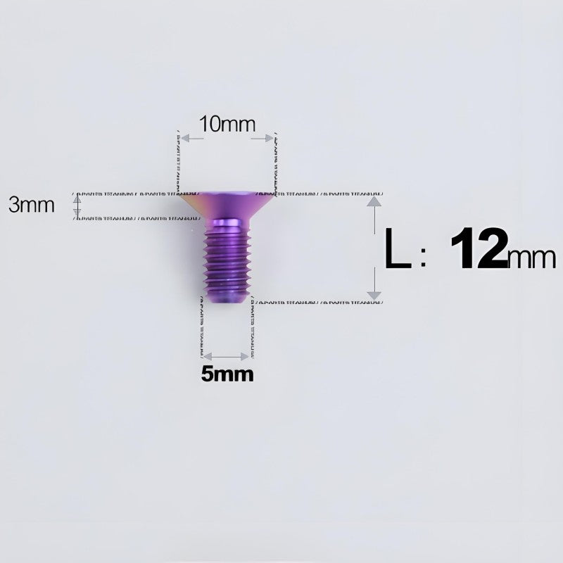 M5x8-30MM Titanium Flat Head Bolts for Road Bike Seatpost Clamp