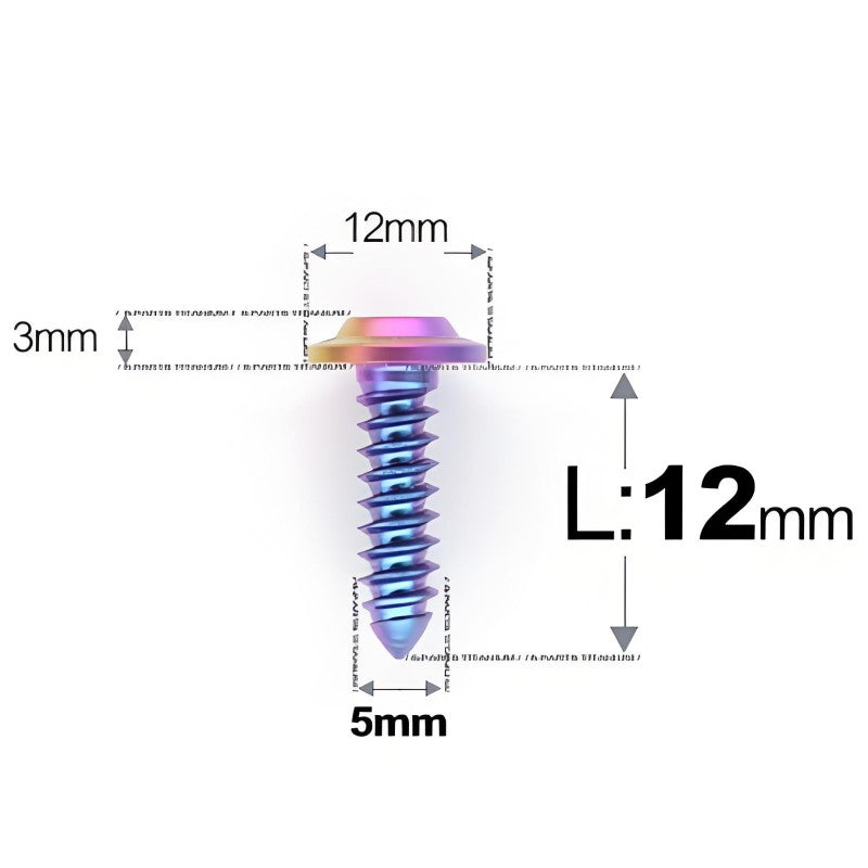 M5x12-25mm Titanium Screws For Electric Scooter & Motorcycle Body Panels-HD12