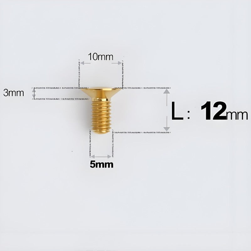 M5x8-30MM Titanium Flat Head Bolts for Road Bike Seatpost Clamp