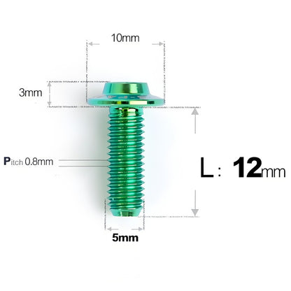 M5x6-30mm Titanium Bolts for E-bike & Motorcycle - D10mm
