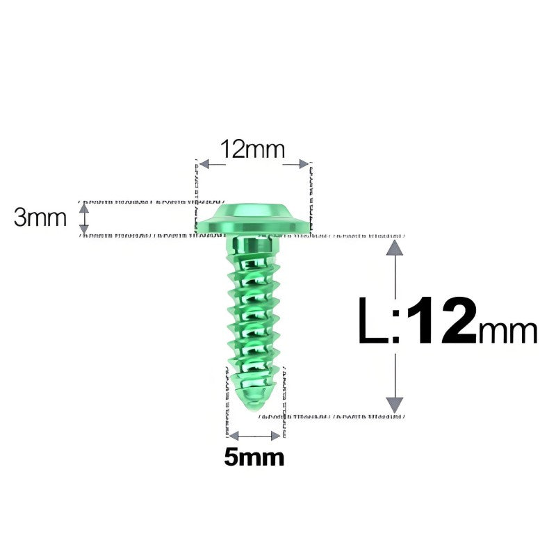 M5x12-25mm Titanium Screws For Electric Scooter & Motorcycle Body Panels-HD12