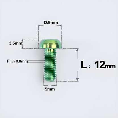 M5x8-34mm Titanium Disc Bolts Button Head Bolts for Water Bottle Cage