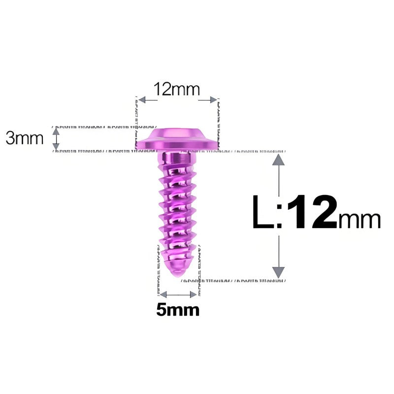 M5x12-25mm Titanium Screws For Electric Scooter & Motorcycle Body Panels-HD12