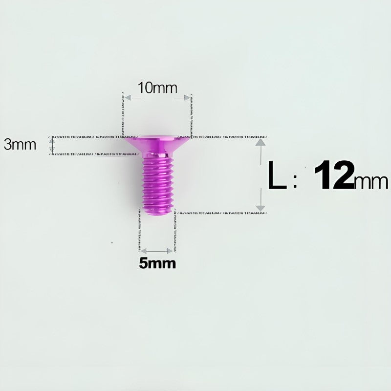 M5x8-30MM Titanium Flat Head Bolts for Road Bike Seatpost Clamp
