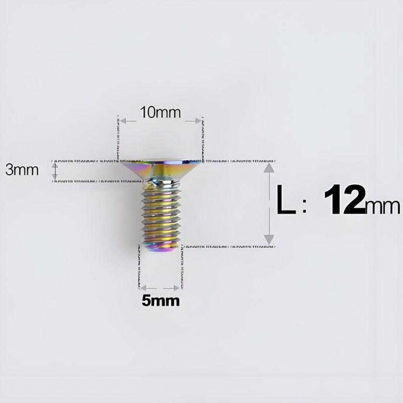 M5x8-30MM Titanium Flat Head Bolts for Road Bike Seatpost Clamp