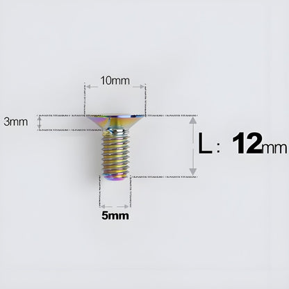 M5x8-30MM Titanium Flat Head Bolts for Road Bike Seatpost Clamp