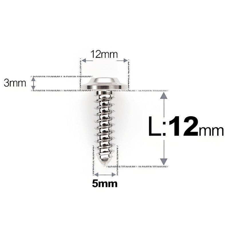 M5x12-25mm Titanium Screws For Electric Scooter & Motorcycle Body Panels-HD12