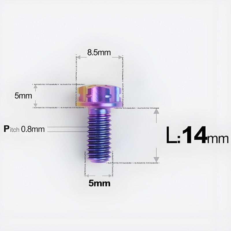 M5 X L6 8 12 30MM Titanium Bolts For Motorcycle