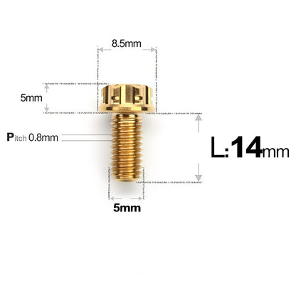 M5 X L6 8 12 30MM Titanium Bolts For Motorcycle