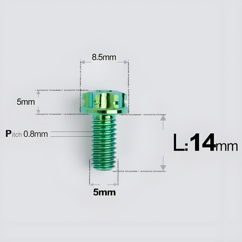 M5 X L6 8 12 30MM Titanium Bolts For Motorcycle