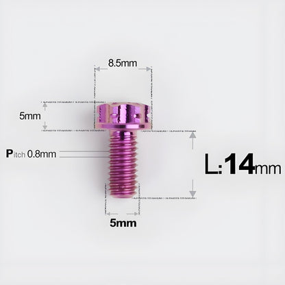 M5 X L6 8 12 30MM Titanium Bolts For Motorcycle