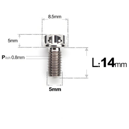 M5 X L6 8 12 30MM Titanium Bolts For Motorcycle