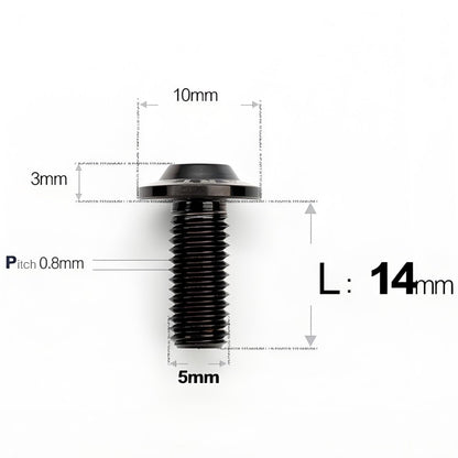 M5x6-30mm Titanium Bolts for E-bike & Motorcycle - D10mm