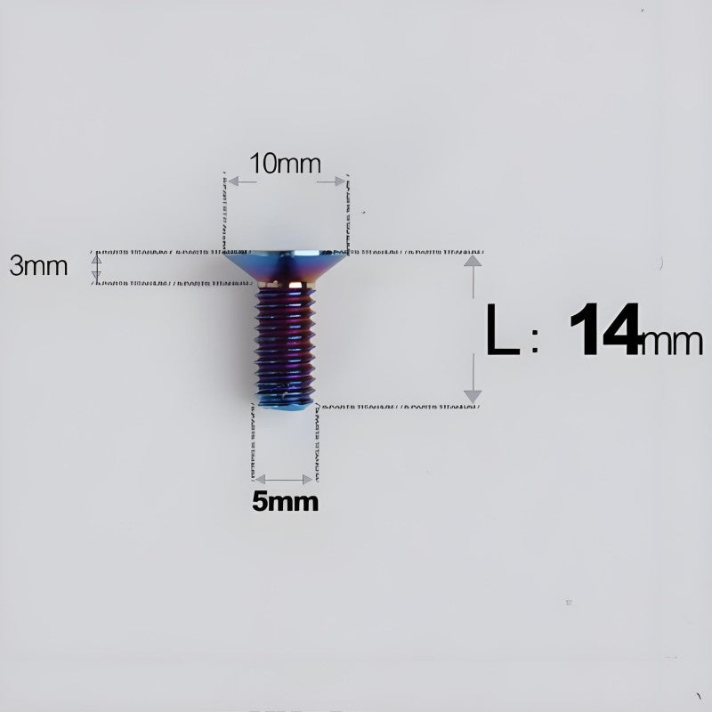 M5x8-30MM Titanium Flat Head Bolts for Road Bike Seatpost Clamp